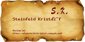 Steinfeld Kristóf névjegykártya